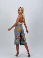 Jeans | Blug 3/4 cu imprimeu floral - imagine 7