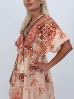 Rochie lungă cu imprimeu floral - imagine 5