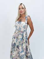 Rochie lungă cu imprimeu baroc - imagine 4