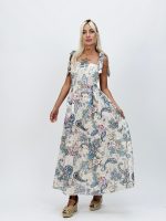 Rochie lungă cu imprimeu baroc - imagine 2