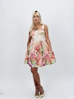 Rochie scurtă cu imprimeu floral - imagine 6