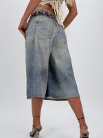 Jeans | Blug wide leg 3/4 imprimat - imagine 6