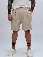 Pantalon 3/4 cu pense și dungi - imagine 2