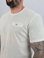 Tricou din bumbac cu buzunar la piept și nasture - imagine 3