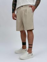 Pantalon 3/4 cu pense și dungi - imagine 3