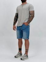 Jeans 3/4 albastru - imagine 2