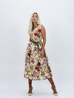Rochie midi cu imprimeu floral - imagine 3