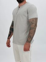 Tricou din bumbac cu 4 nasturi - imagine 6