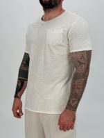 Tricou din bumbac cu buzunar la piept