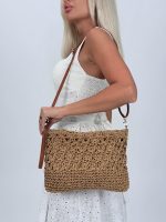 Geantă medie din paie - imagine 3