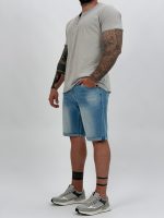 Jeans 3/4 cu efect prespălat - imagine 2