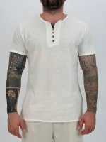 Tricou din bumbac cu 4 nasturi - imagine 2