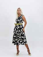 Rochie midi din bumbac cu imprimeu - imagine 6