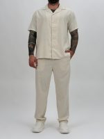 Pantalon din in cu șnur - imagine 2