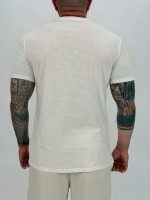 Tricou din bumbac cu buzunar la piept și nasture - imagine 4