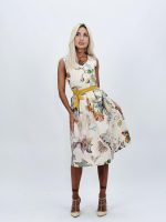 Rochie midi din bumbac cu imprimeu floral - imagine 2