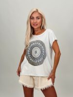 Tricou din bumbac cu model indi
