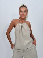 Set pantalon și top accesorizat - imagine 4