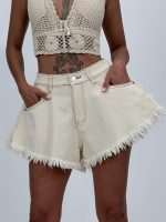 Jeans | Blug scurt cu franjuri - imagine 4