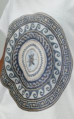 Tricou din bumbac cu model indi - imagine 3