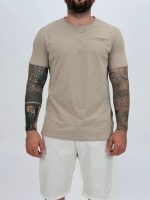 Tricou din bumbac cu buzunar la piept și nasture - imagine 5