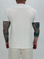 Tricou din bumbac cu buzunar la piept - imagine 4