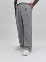 Pantalon cu pense și dungi - imagine 7