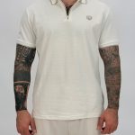 Tricou polo cu fermoar