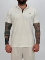 Tricou polo cu fermoar
