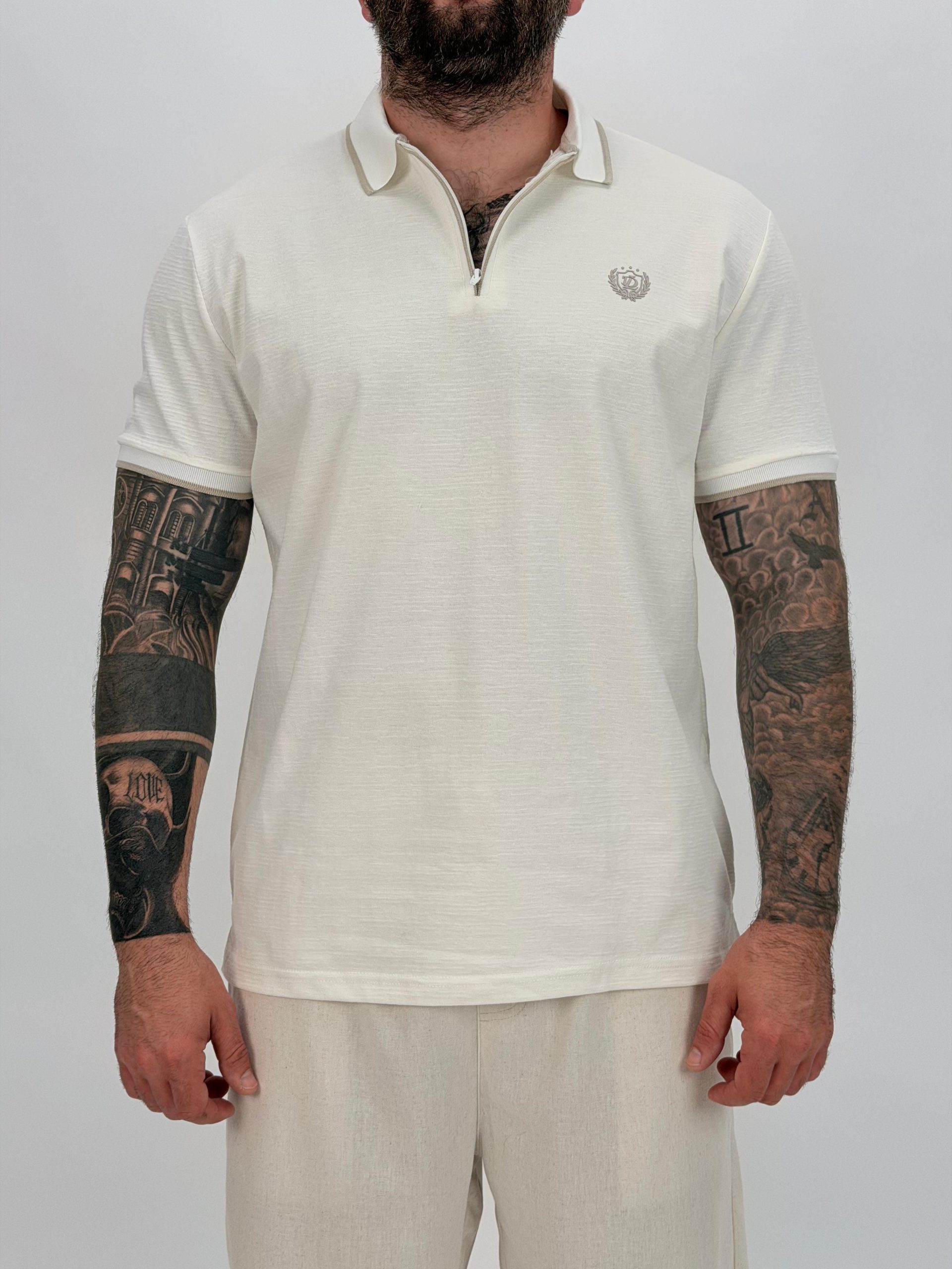 c4d64df2-c964-4fe5-b9c5-7f403fe591ca Tricou polo cu fermoar - imagine 1