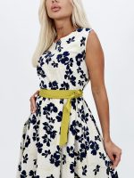 Rochie midi din bumbac cu imprimeu - imagine 4