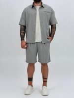 Pantalon 3/4 cu pense și dungi - imagine 5