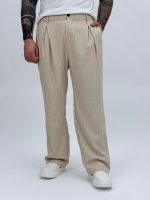 Pantalon cu pense și dungi - imagine 2