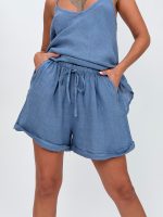 Pantalon scurt din in - imagine 10