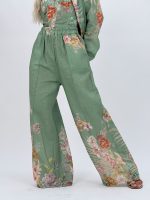 Pantalon cu imprimeu floral - imagine 6