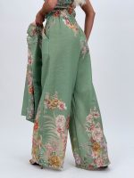 Pantalon cu imprimeu floral - imagine 8