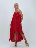 Rochie din in cu bretele - imagine 7