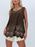 Top din bumbac cu broderie - imagine 15