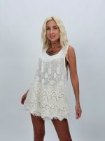 Top din bumbac cu broderie - imagine 2