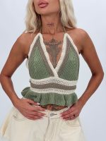 Top kaki din tricot - imagine 3