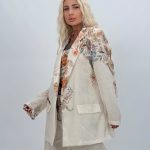 Sacou cu imprimeu floral
