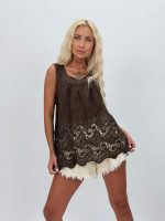 Top din bumbac cu broderie - imagine 14