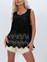 Top din bumbac cu broderie - imagine 11