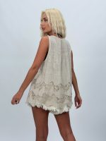 Top din bumbac cu broderie - imagine 8