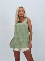 Top din bumbac cu broderie - imagine 17