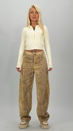 Jeans | Blug wide leg imprimat - imagine 6