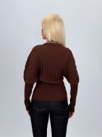 Cardigan cambrat cu model rigat - imagine 14