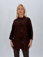 Pulover maletă cu model floral aplicat - imagine 7