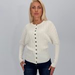 Cardigan cambrat cu model rigat