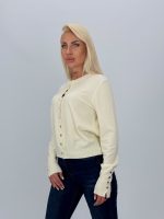 Cardigan din tricot cu nasturi aurii - imagine 2
